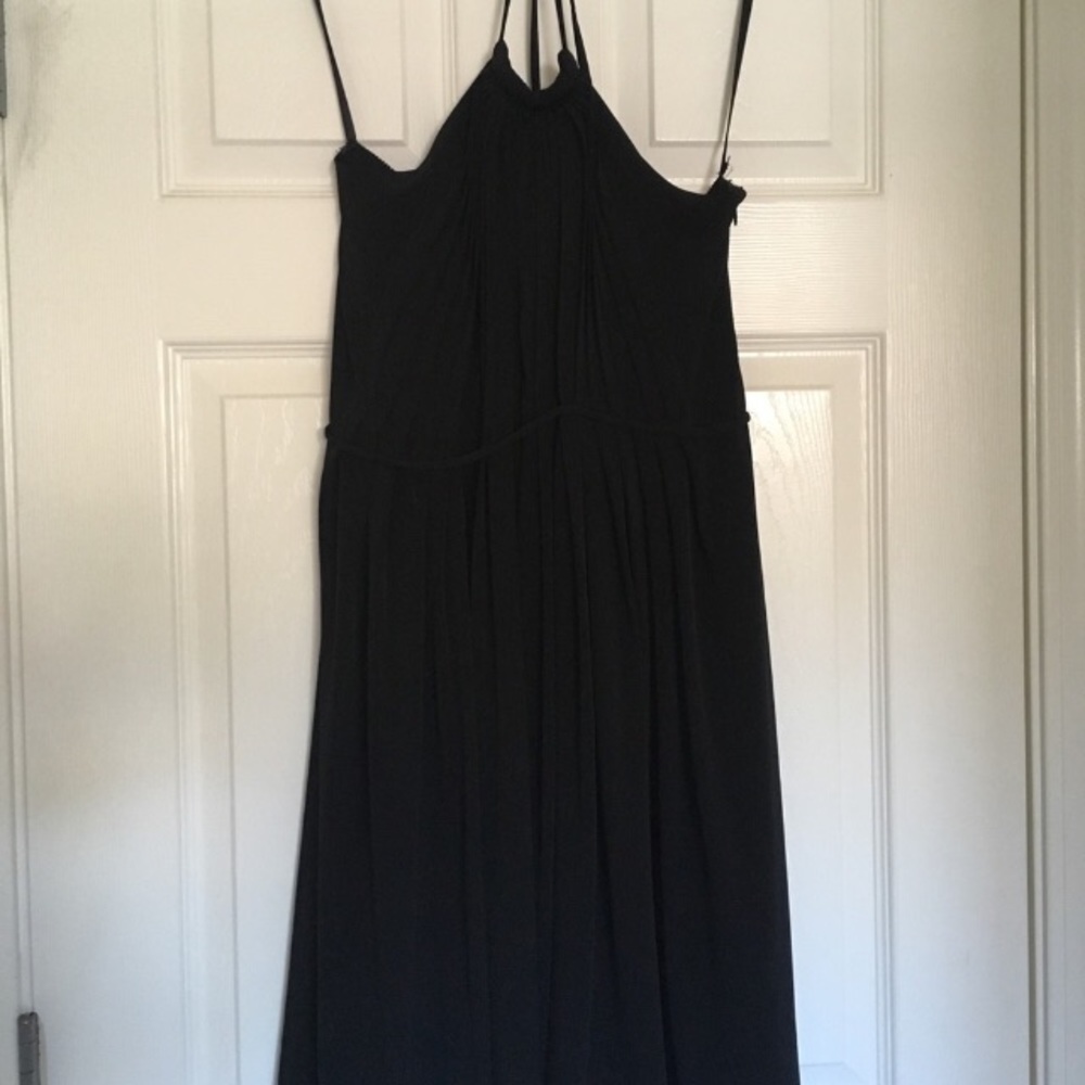 Arden B Black Matte Jersey Halter Dress